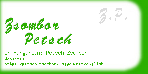 zsombor petsch business card